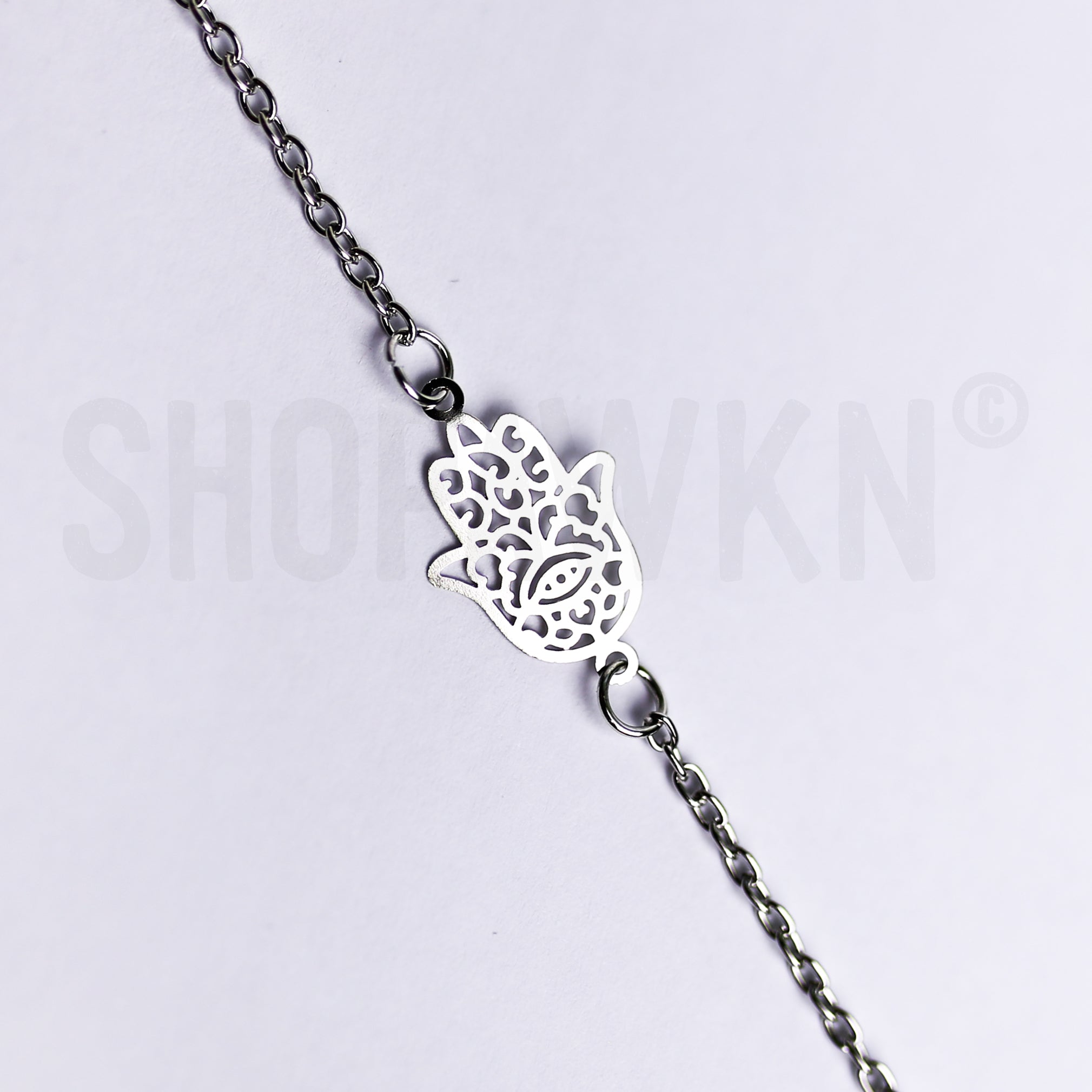 Shining Silver Hamsa