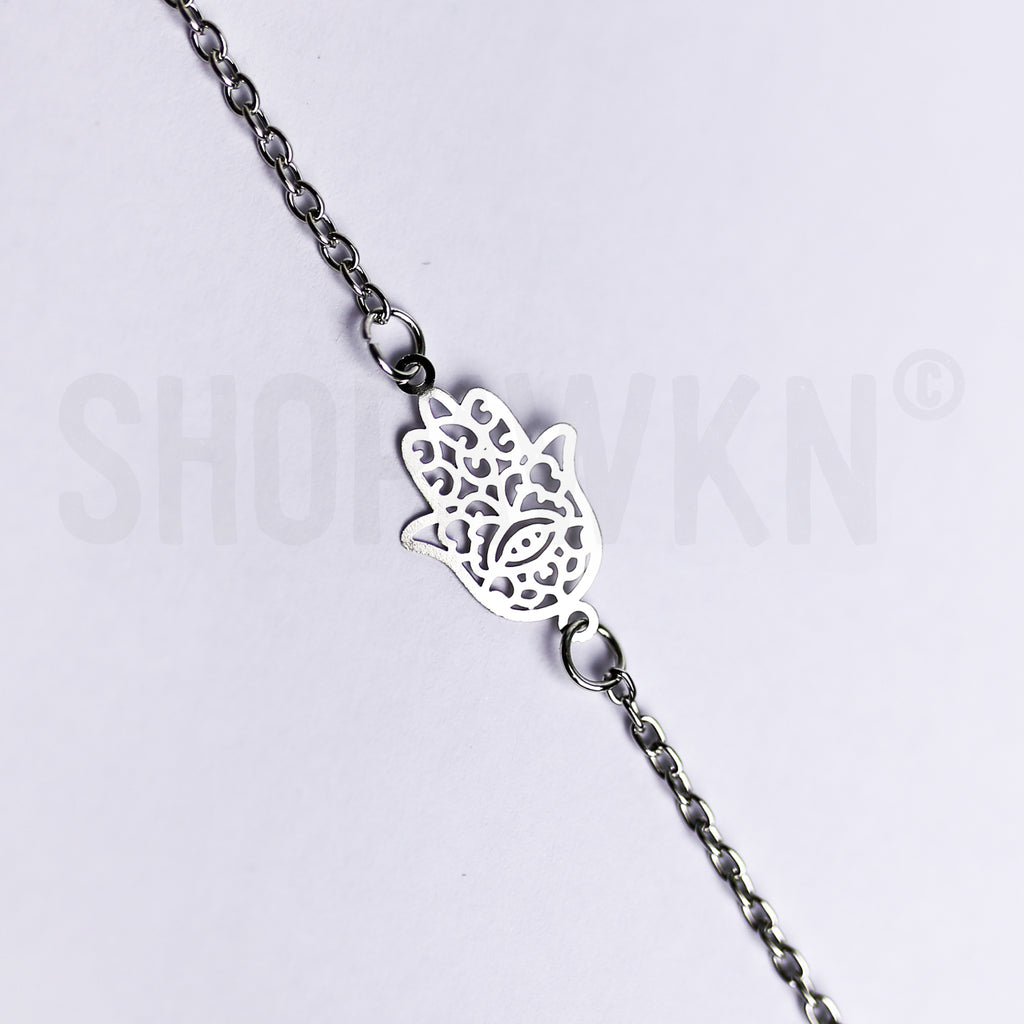 Shining Silver Hamsa